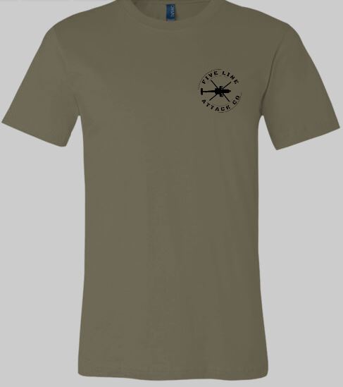 Five Line Attack Company Short Sleeve shirt with Flag